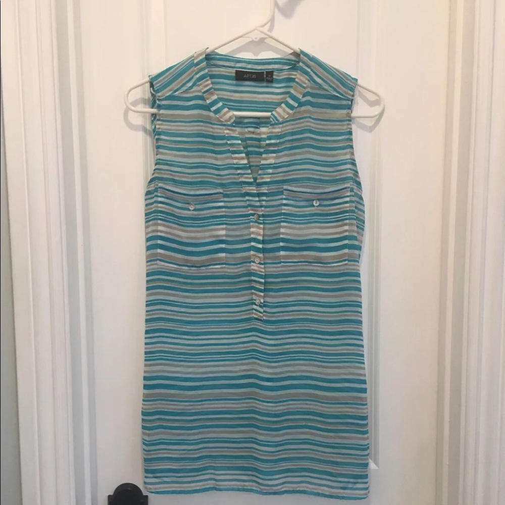 APT 9 Blue stripe Blouse M